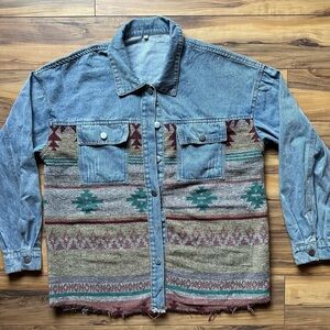 Vintage tribal jean Jacket